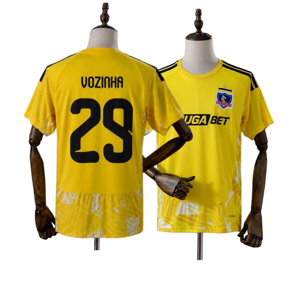 2026 Vozinha #1 Мужская Женская Colo-Colo С коротким рукавом Сетчатая Футбольная Майка, Y2K Спортивная Одежда для Фанатов Свободная Спортивная Футболка Быстросохнущая Футболка