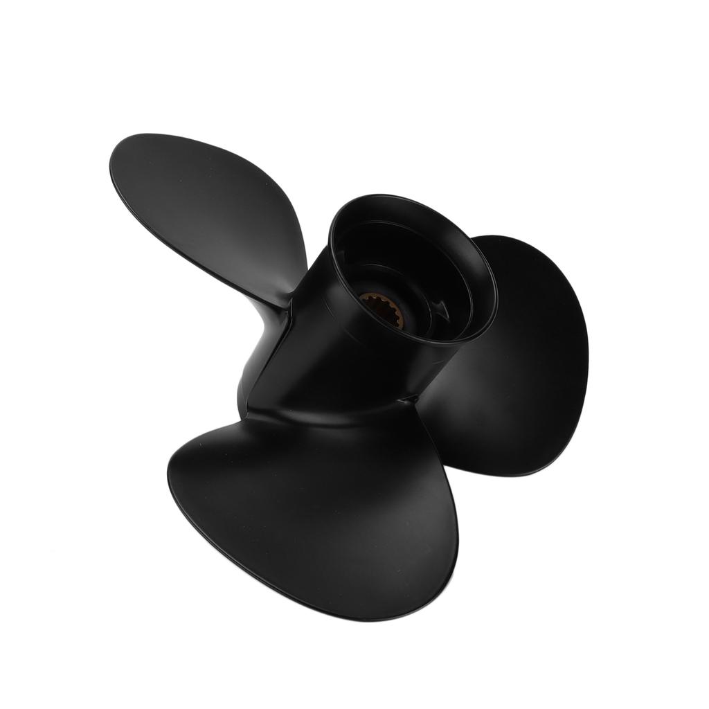 12 1 4in Boat Propeller 3 Blades Aluminium Alloy 13 Tooth Corrosion Resistance Replacement for Outboard Engines 25‑70HP