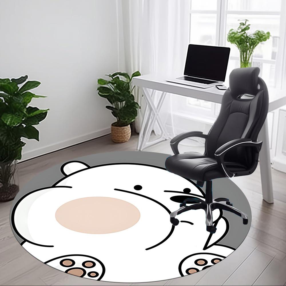 1 шт. Коврик для пола We Bare Bears Friends, круглый, для офиса, под офисные стулья, спальни, гостиной, домашний декор a1022177