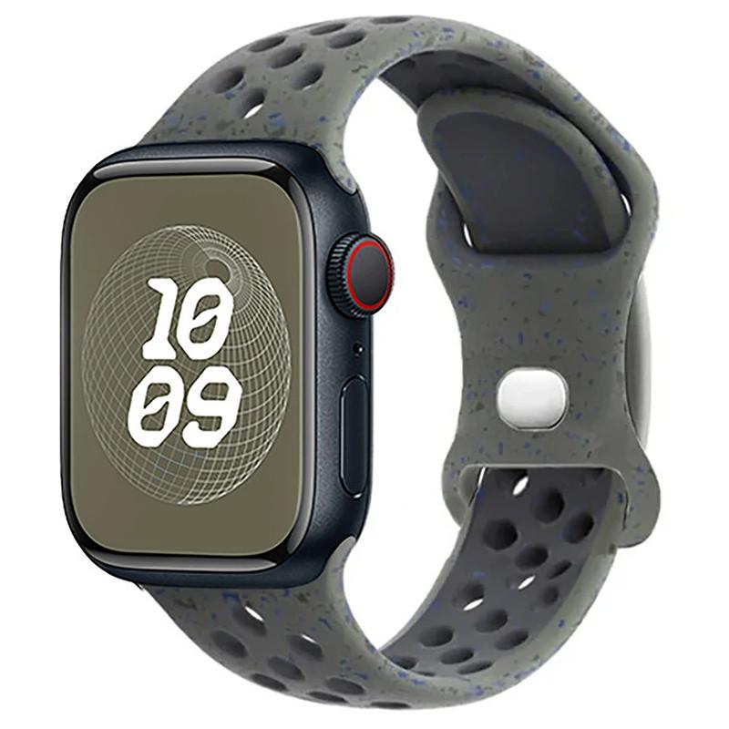 Спортивный ремешок с цветными частицами, резиновый ремешок для Apple Watch 49 мм 46 мм 45 мм 44 мм 42 мм 41 мм 40 мм для IWatch 11 10 9 8 7 6 5 4 3 SE