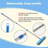 Long Handle Floor Scrub Brush Stainless Steel Wire Deck Brush Household Cleaning Tools Stiff Bristle Broom for Concrete Floor