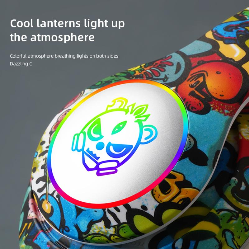 Беспроводные наушники Bluetooth с микрофоном, вспышкой, стерео музыкальные игры, спортивные складные гарнитуры для детей, девочек и мальчиков, подарок