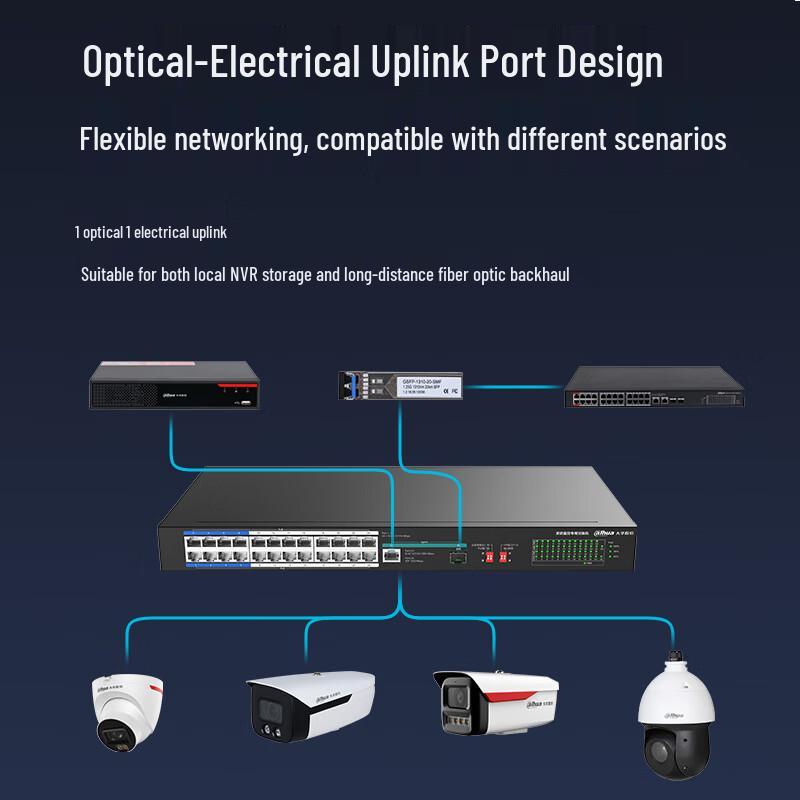 Dahua 16-Port Fast Ethernet PoE Switch