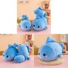 Cute Blue Fish Plush Toy Soft Stuffed Animal Gift For Kids And Teens