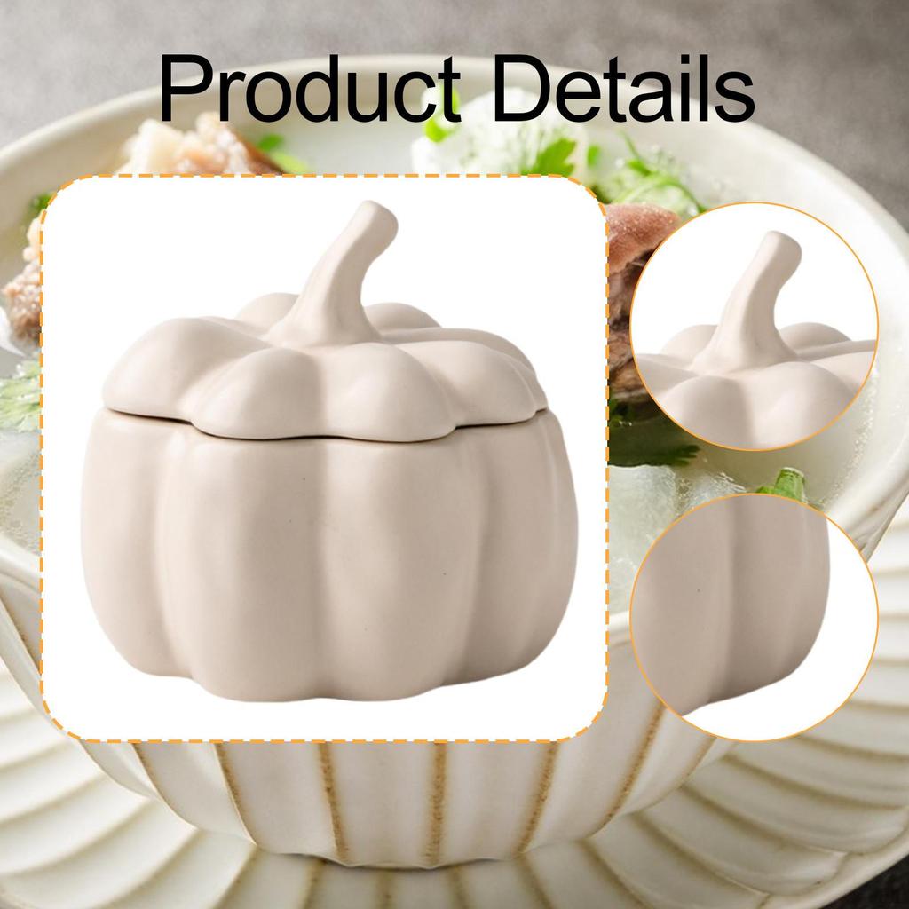 Stew Pot Ceramic Soup Bowl Home Decor Cookware Kitchen Gadgets Dessert with Cover for