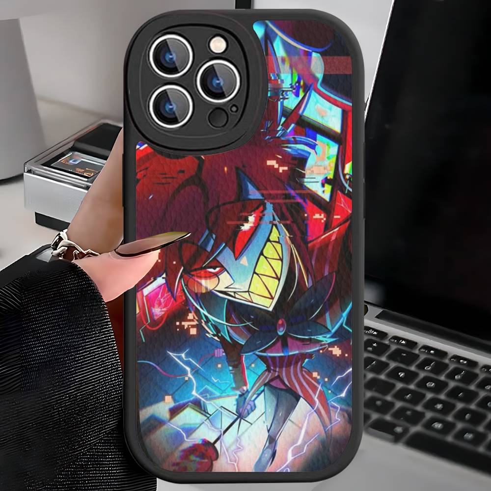 Чехол для телефона Hazbin Hotel Alastor из аниме для iPhone 16 15 14 13 12 11 Pro Max Plus, противоударный кожаный чехол