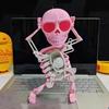 Детская заводная танцующая игрушка-скелет, не требующая батареек, 3D-печать, трясущаяся кукла-череп, пружинная заводная игрушка, настольный декор, подарок на день рождения для детей и взрослых