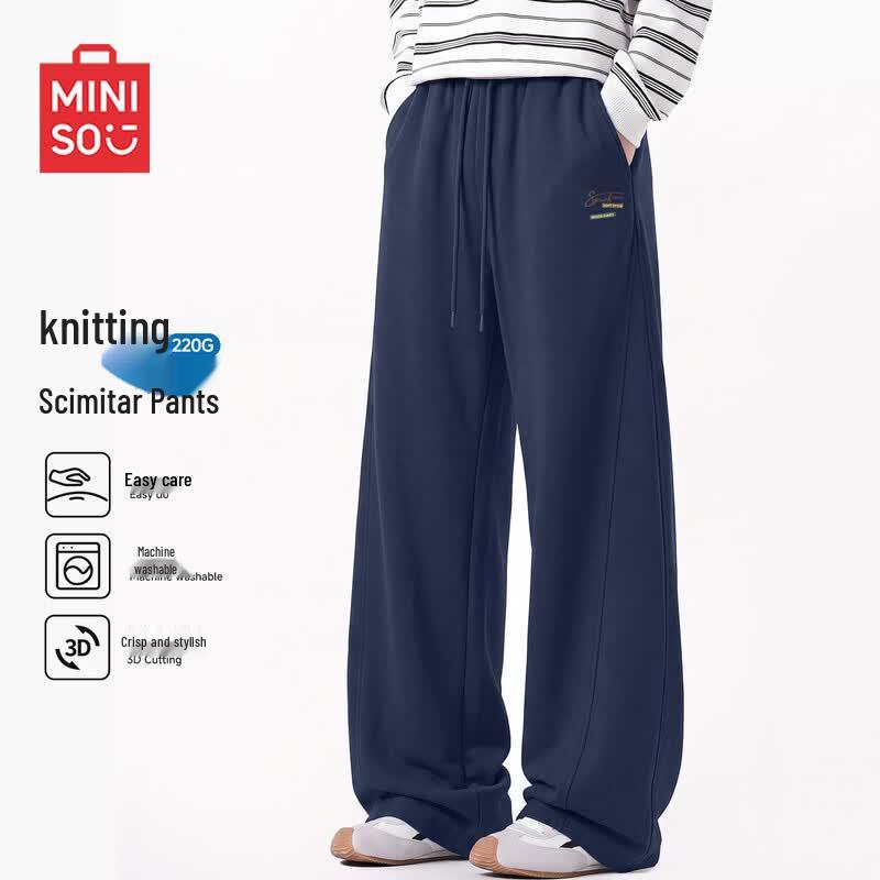 MINISO Мужские повседневные вязаные брюки свободного кроя B