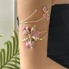 Boho Style Open Cuff Armlet Flower Craft Flower Arm Bracelet New Enamel Glaze Bracelet  Women