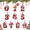1 шт. Цифра 0-9 буква 8 см Акриловая Рождественская Подвеска для Украшения Подвесная Рождественская Елка Украшения для Домашнего Декора Подарки на Новый год 2026