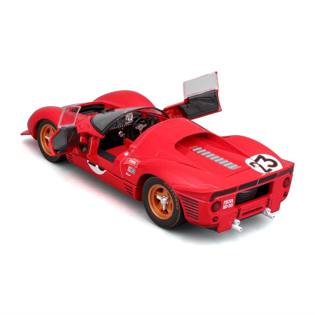 Bburago 1/24 Scale Ferrari 330 P4 Daytona Red / Diecast Model Car, Finished Product, 18-26310