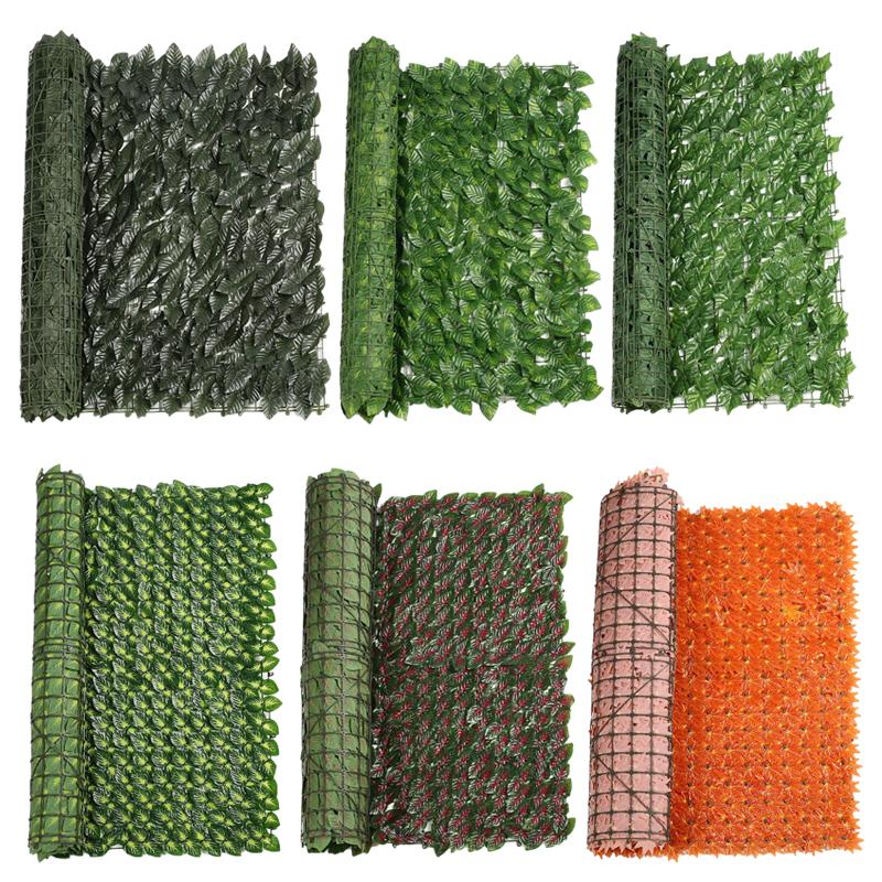 0.5x1/3M Green Wall Fence Faux Ivy Vine Leaf Artificial Leaf Net Garden Fence Patio Decoration
