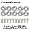 Шайбы JDM M6 Комплект болтов Модификация автомобиля Прокладка Винт Бампер Двигатель Алюминиевые вогнутые винты Шестигранный крепеж