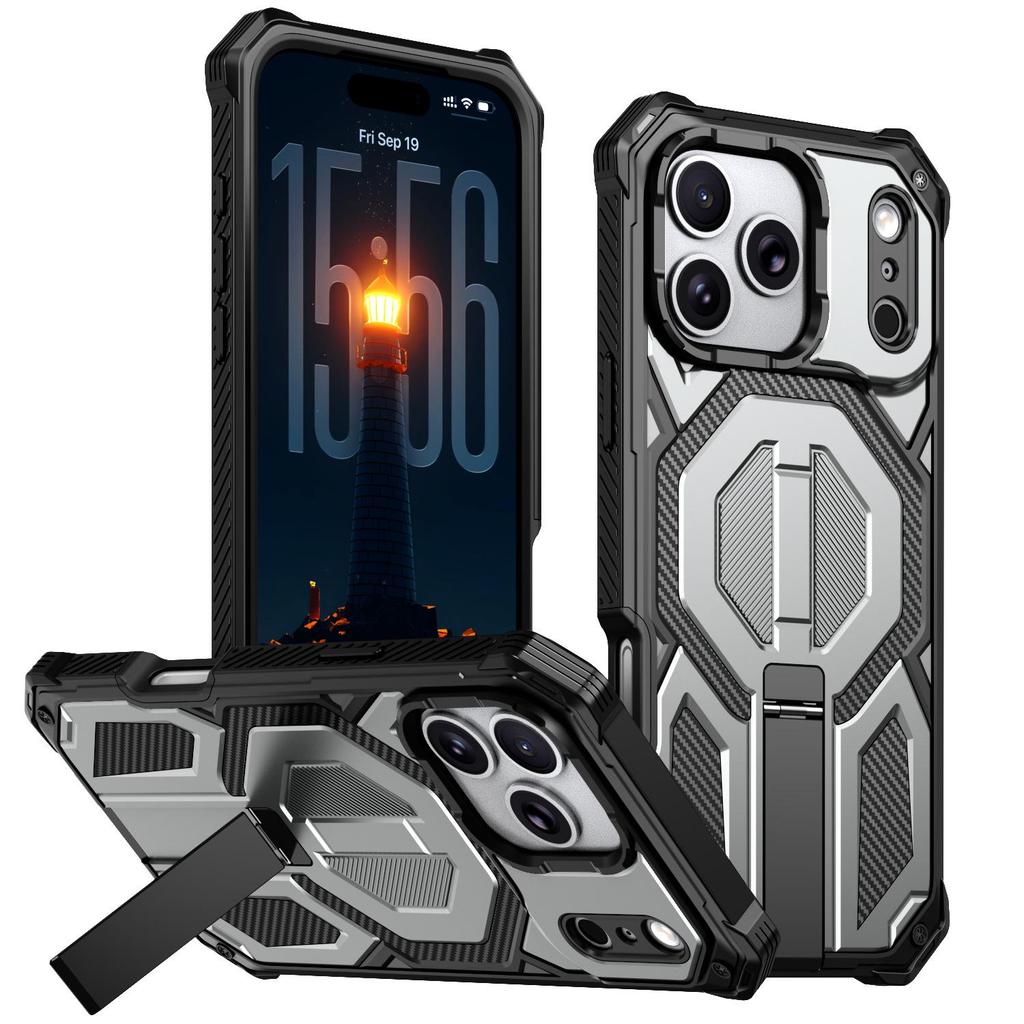 Ударопрочный чехол для телефона военного класса с подставкой для Apple 17 Pro Max и 16 Pro Max