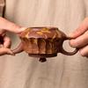 Retro all-handmade hand-pulled Zhu mud teapot Zisha pot Zhang's tea brewer household size twisted mud pot