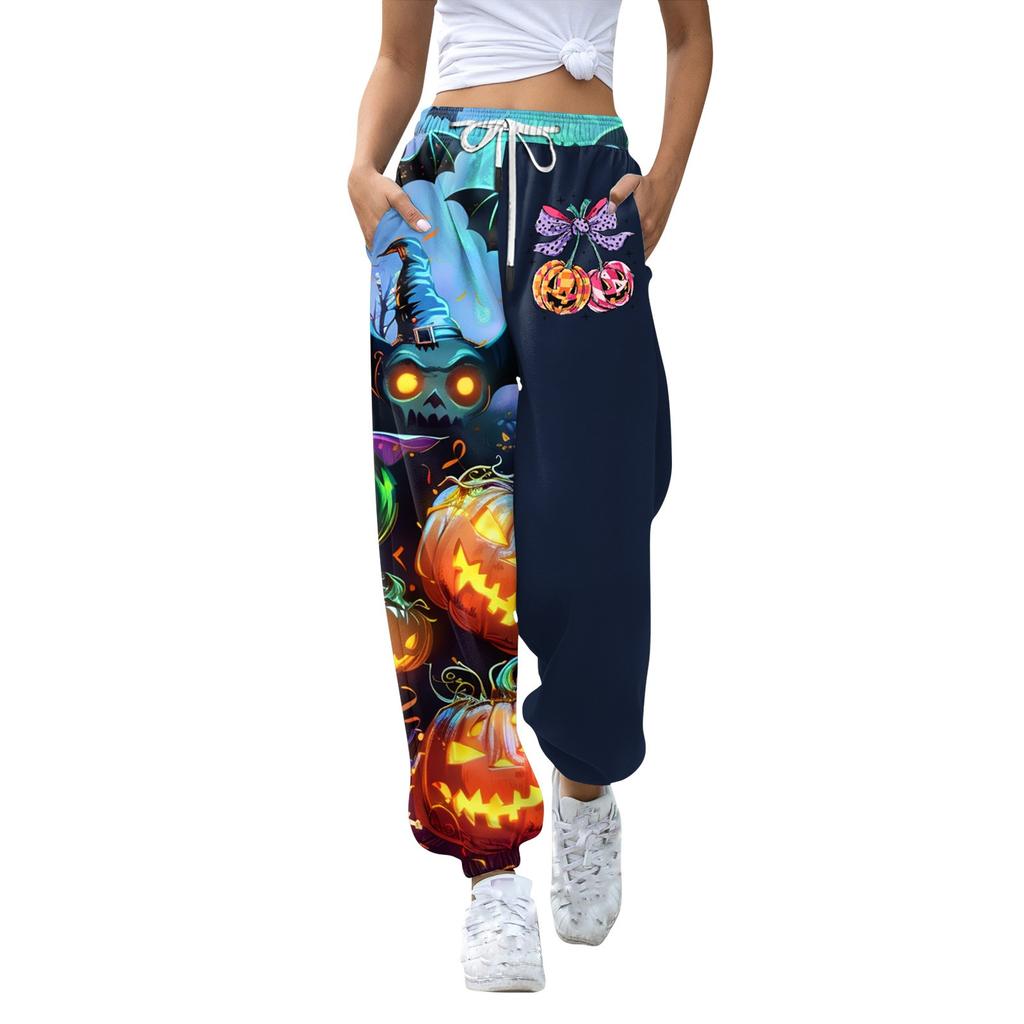 Women's Casual Fashion Sweatpants Halloween Printed Casual Pants