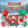 Christmas Balloon Santa Gift Flag Set Decorative Atmosphere Arrangement Printed Latex Balloon