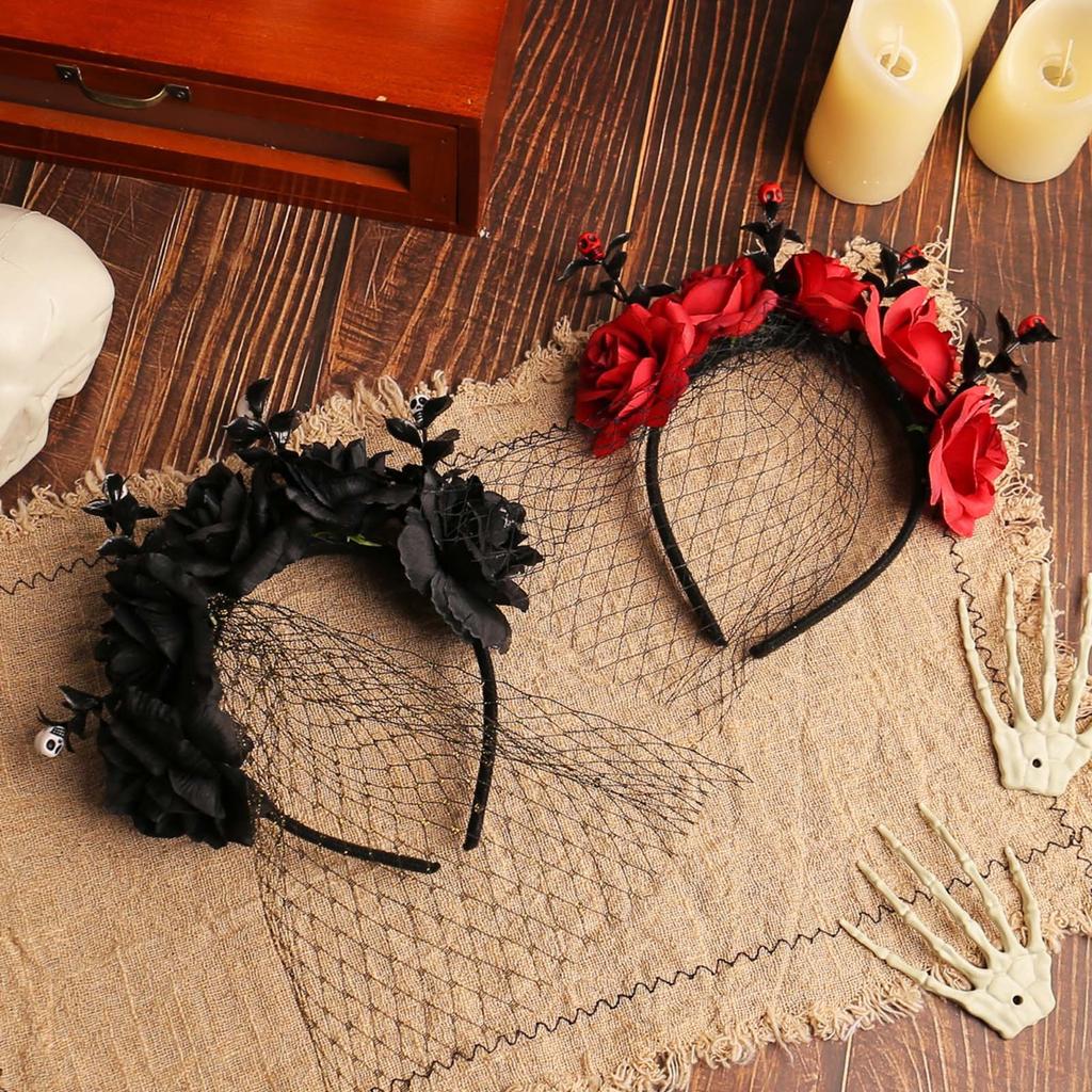 Регулируемая повязка на голову Хэллоуин головной убор милый цветок выпускной аксессуары