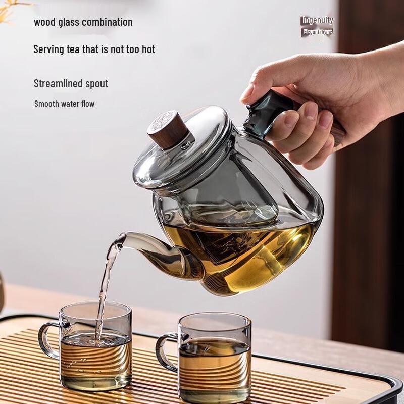 Chating Glass Teapot for Flower & Loose Leaf Tea