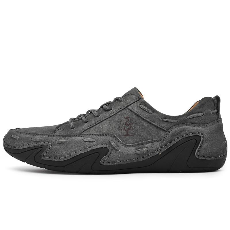 Тенденции мужской повседневной обуви из свиной кожи. Модная дышащая спортивная обувь. Нескользящая удобная деловая обувь.