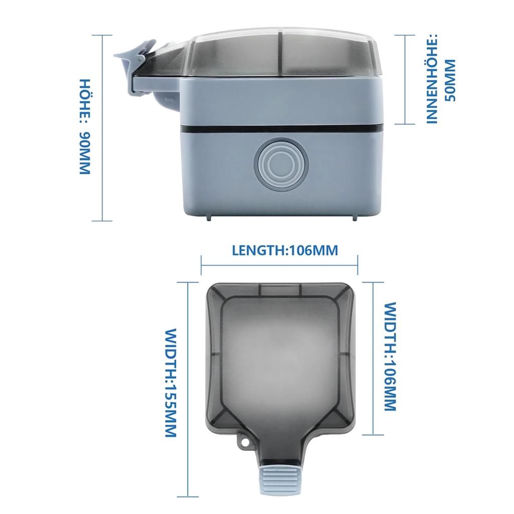 Европейская стандартная всепогодная уличная розетка с запираемой крышкой Всепогодная штепсельная розетка для сада, кухни, гаража