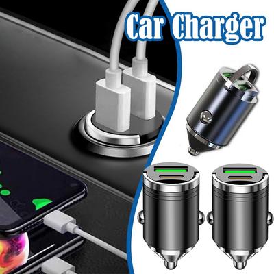 100 Вт Мини Автомобильное зарядное устройство Usb Type C Автомобильное зарядное устройство для телефона Быстрая зарядка для адаптера быстрой зарядки T8x6