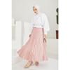 4538 Плиссированная юбка с эластичной талией Пудра