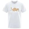 Ew People Funny Vomiting Cat T-Shirt Men Hip Hop Quality Clothing Fashion Oversized Tshirts Cotton Tops Tee Loose Tshirt