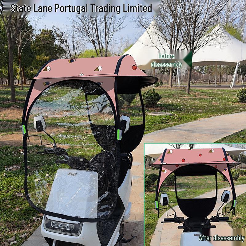 Тент для электровелосипеда: Дожде- и ветрозащитный солнцезащитный навес