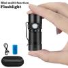 Mini Torch LED Rechargeable Flashlight High Power Camping LED Torch with Tail Magnet Camping Fishing Lantern Hat Clip Light