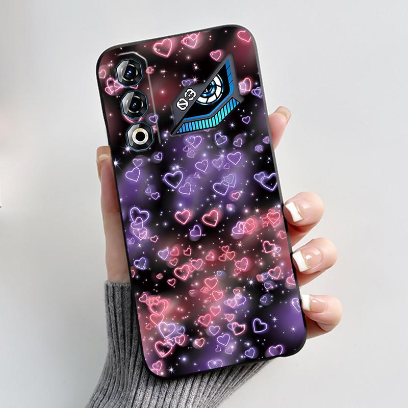 Чехол для ZTE Nubia Neo 3 GT 5G Z2465N Милый Кролик Черный Мягкий ТПУ Силикон Ударопрочный Задняя Крышка Для ZTE Nubia NEO3 GT 5G Корпус