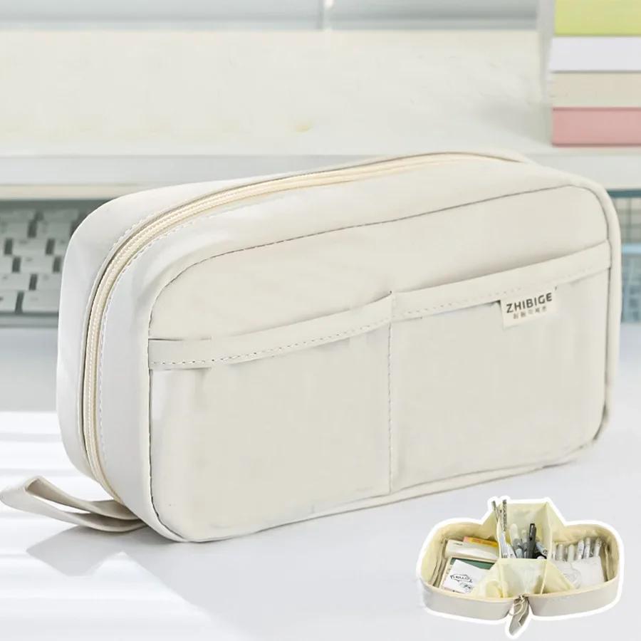 Милый многослойный пенал, сумка для ручек большой емкости, прочная сумка для хранения канцелярских принадлежностей для студентов, школы и офиса