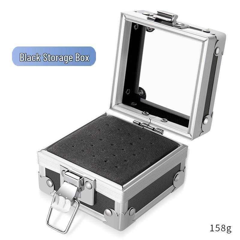 Multi-Hole Grinding Head Storage Box with Transparent Lids for Power Tool Accessories