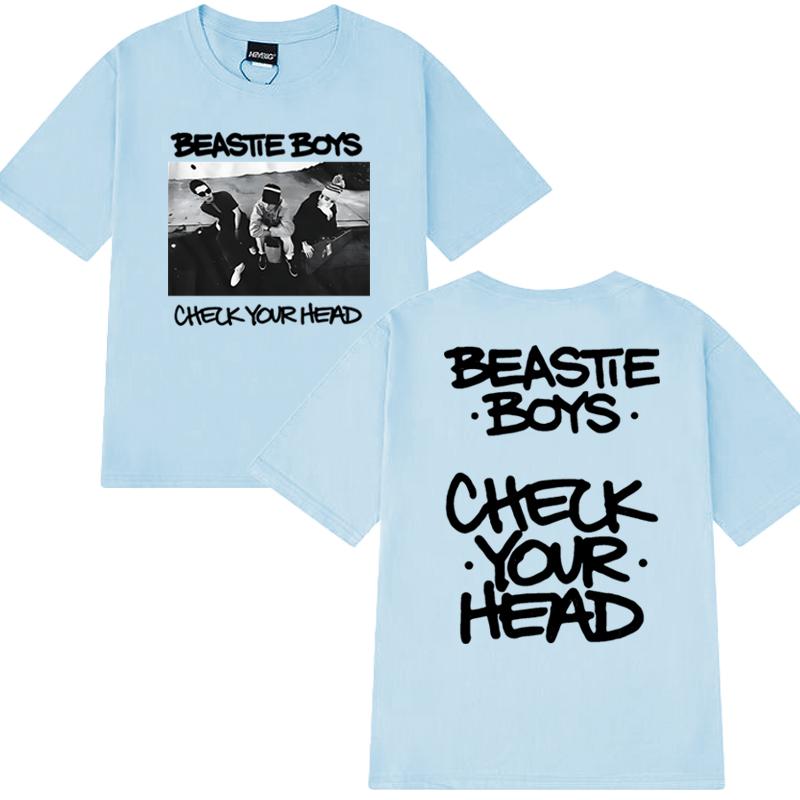 Хип-хоп группы Beastie Boys принт альбома Check Your Head футболка Унисекс винтажная Летняя с коротким рукавом Футболки Мужчины Женщины Хлопковый топ