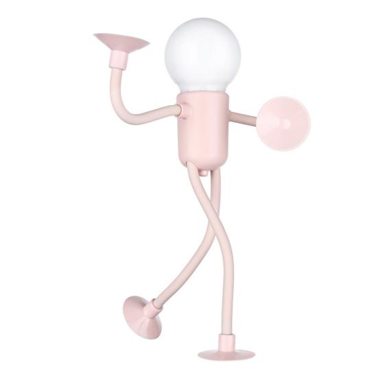 Night Light Creative Shape-Shifting Lighting Adjustable Arm Night Lamp Suction Cup Mini Decorative Lamp for Desk Decor