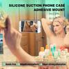 Silicone mobile phone suction cup holder 24 suction cup sticker holder single-sided square black.