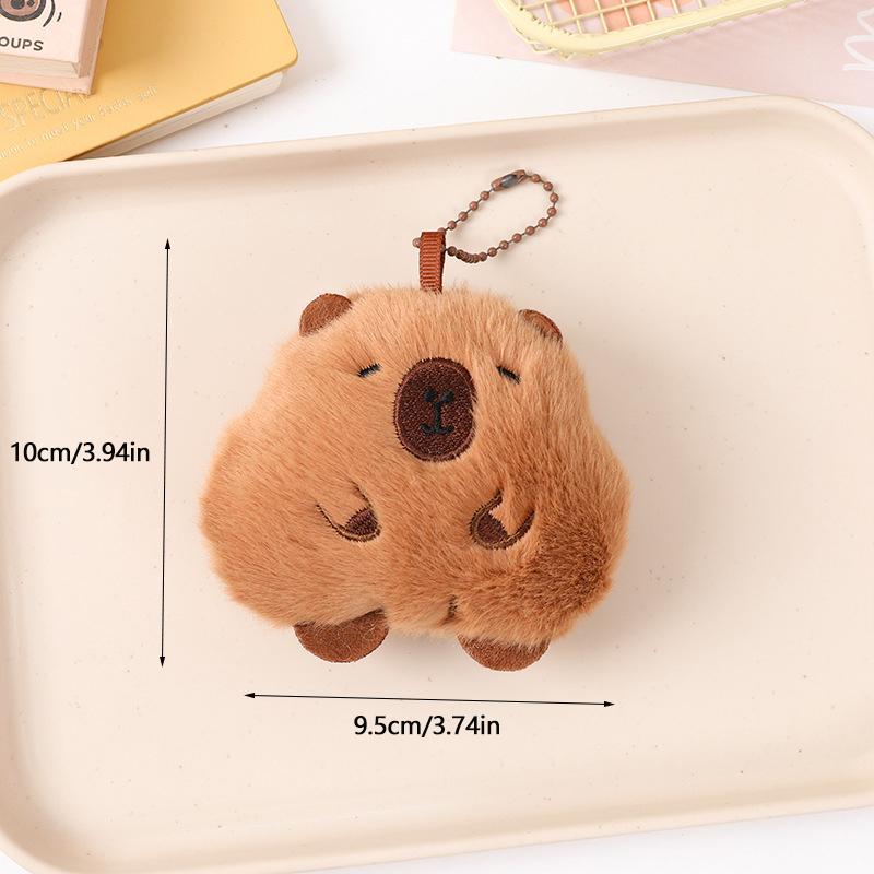 Милая капибара пищащая плюшевая игрушка куклы креативный брелок рюкзак подвесные украшения сумка кулон пара аксессуары подарки на день рождения