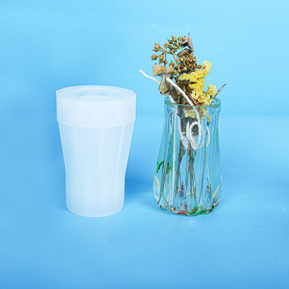 Silicone world Diy Plant Vase Silicone Mould for Making Plaster Flower Pot Resin Molds Pen Holder Gardening Home Decoration