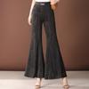 Elegant Summer Flare Pants Women Fashion Casual High Waist Pants Vintage Clothes