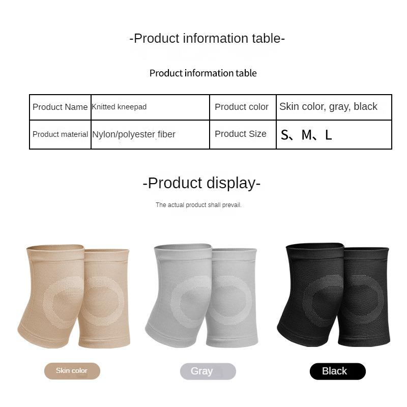 Наколенники Короткая тонкая оболочка Теплая женская накладка на суставы Защищает колени Противоскользящая Цвет кожи Старые холодные ноги Женские мужские летние