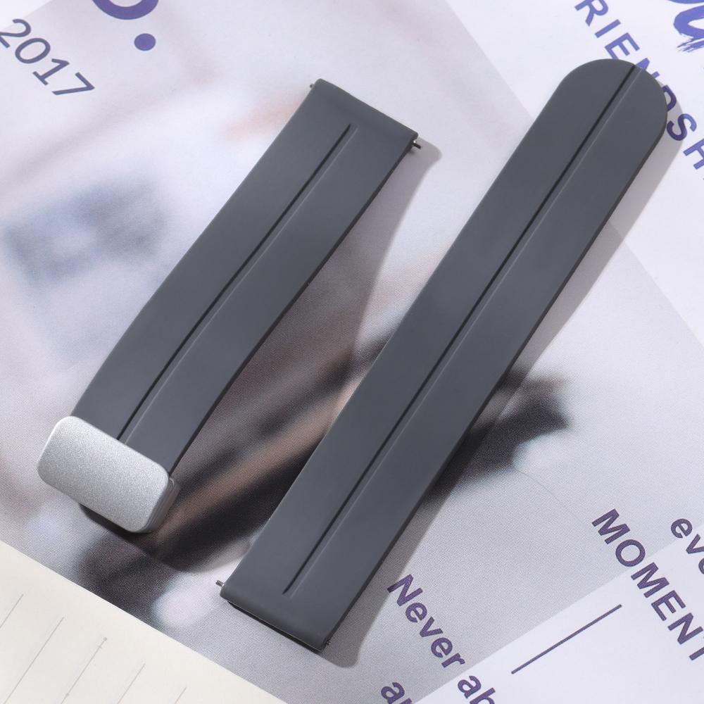 18 мм 20 мм 22 мм Складная пряжка Силиконовый ремешок для ремешка Rolex Универсальный мягкий резиновый ремешок Быстросъемный сменный браслет