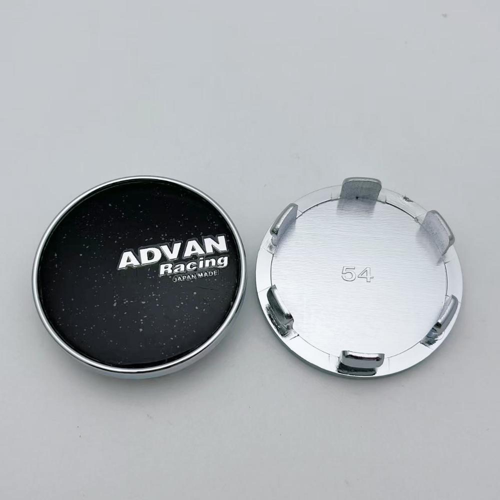 ASV1 4pcs 54mm Advan Racing Logo Emblem Car Wheel Center Caps Car Accessories for Wheel Centre Cover Auto Rims Dust Cover Hubcaps