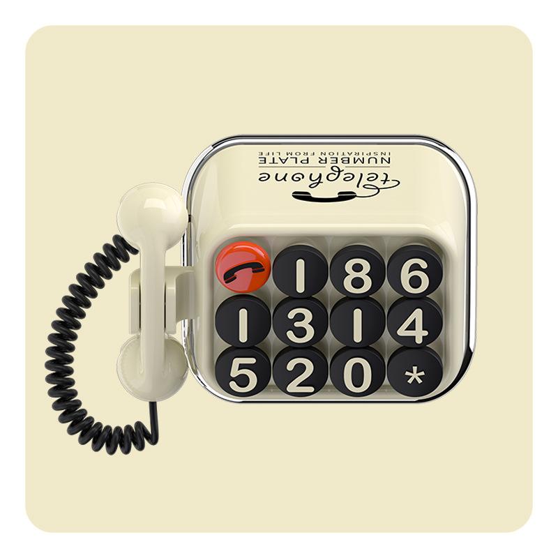 Creative Retro Temporary Parking Car Number Plate Old Telephone Theme Mobile Phone Number Retention Car Interior Decoration