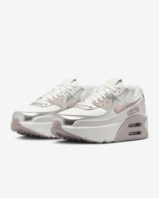 IB0170-101 Air Max 90 LV8 Summit White Vast Grey Metallic (Женский)