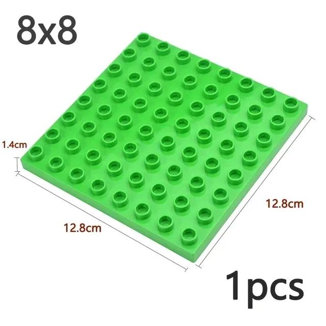 Duploes Big Size Baseplate Multiple Sizes 16x16 8x8 4x4 Bricks Assembly Plates Large Particles Figures Building Blocks Kid Toys