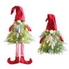 Christmas Swedish Gnome Tree Decoration Evergreen Gnomes with LED Light Scandinavian Elf Plush Doll Home Ornaments