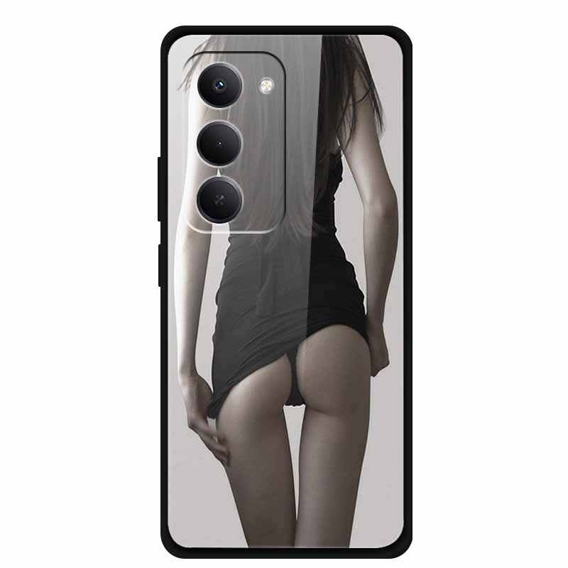 Tempered Glass Case For Xiaomi Redmi 15 4G Case Redmi15 Coque Hard Glass Back Cover For Redmi 15 5G Phone Case Soft TPU Bumper