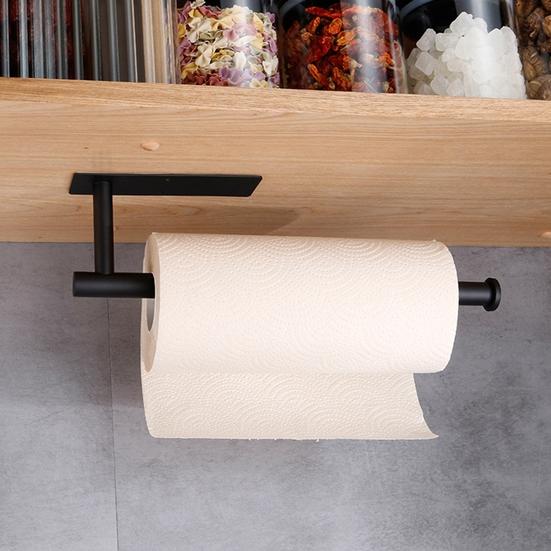 1 комплект, держатель для банных полотенец, самоклеящийся держатель из нержавеющей стали для домашнего общежития под шкафом, держатель для бумажных полотенец для отеля