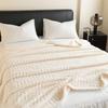 Thick Plush, Warm Double-sided Velvet Waffle Cover Blanket Jacquard Flannel Blanket with Plush Autumn and Winter Knitting