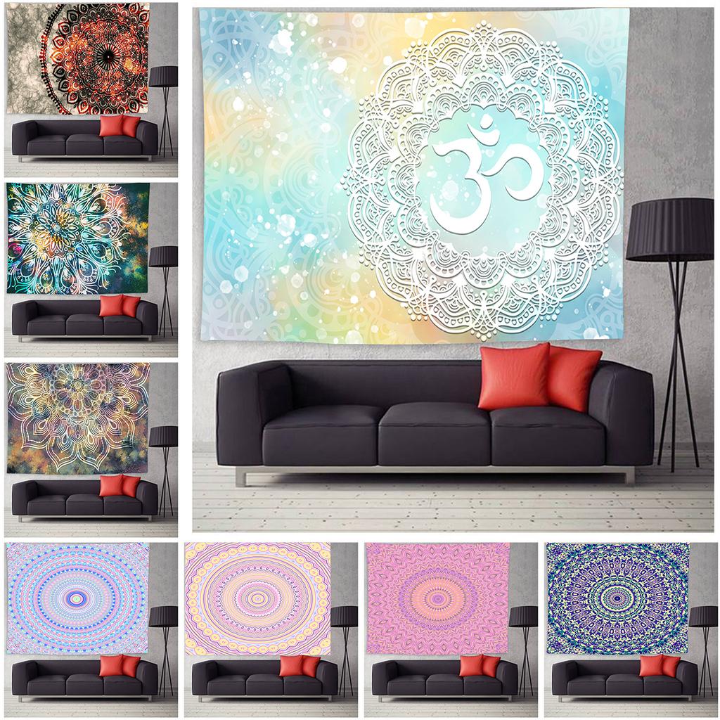Mandala Tapestry Psychedelic Colorful Art Background Cloth Home Decor Wall Tapestry Hand Wash Printed Wall Hanging